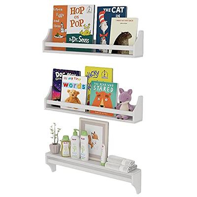 NIUBEE 2 -Packs Kids Acrylic Floating Bookshelf 36 Inch, Christmas