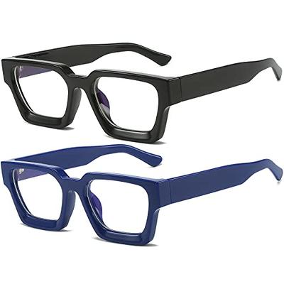 AIEYEZO Oversized Square Blue Light Glasses for Women Cute Big Frame Glasses