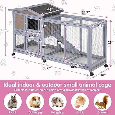 Eiiel Guinea Pig cageIndoor Habitat Cage with Waterproof Plastic BottomPlaypen for Small Pet Bunny Turtle Hamster
