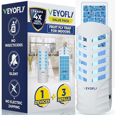 VEYOFLY Fly Trap, Plug in Flying Insect Trap, Fruit Fly Traps for Indoors-Safer  Home Indoor