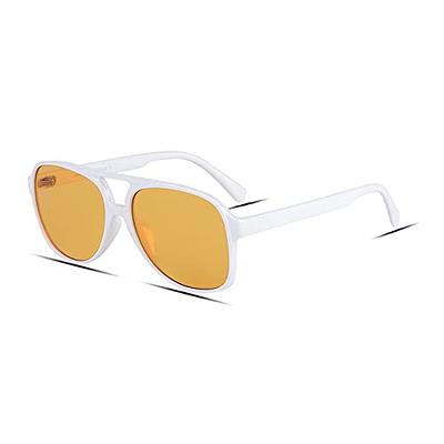 Buy Brown and White Lens Golden Frame Aviator Sunglasses for Men and Women  Online at Best Prices in India - JioMart.