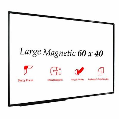 JILoffice Large Magnetic White Board, Dry Erase Board 60 x 40 Inch, Black  Aluminum Frame Wall Mounted Board for Office Home and School - Yahoo  Shopping