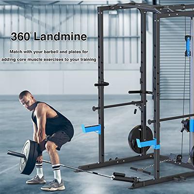 ULTRA FUEGO Power Cage, Multi-Functional Power Rack with J-Hooks, Dip  Handles, Landmine Attachment and Optional Cable Pulley System for Home Gym  - Yahoo Shopping