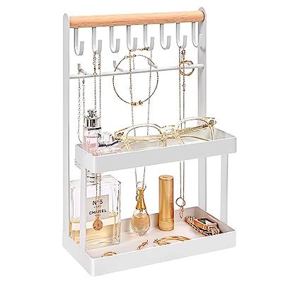 Lolalet 4-Tier Jewelry Organizer Stand HolderBundle with 3 Doors Foldable Necklace  Holder Organizer - Yahoo Shopping