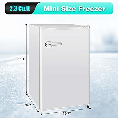 DEMULLER 3.5 CU.FT Mini Fridge with Freezer Compact Retro