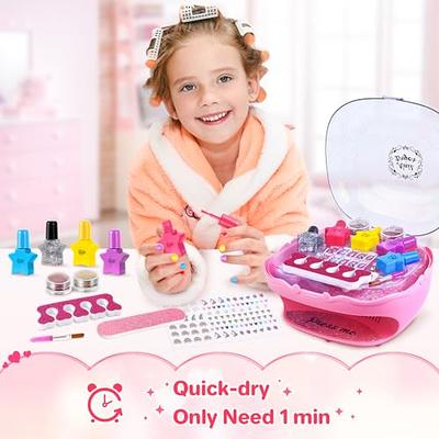 Nail Polish Set for Girls, Nail Art Kit for Kids,Glitter Nail Polish Kit  for Ages 6,7,8,9,10,11,12 Years Old,Nail Studio Manicure Stickers Cool  Girly