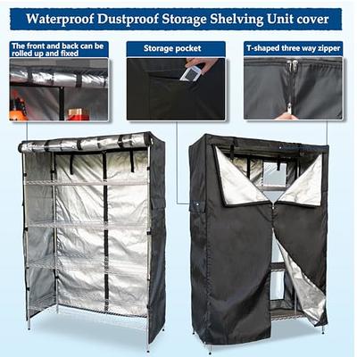 Dalema Waterproof Shelf Cover,Heavy Duty Dustproof Storage Shelving Unit  Cover,Durable Steel Organizer Wire Rack Covers,Shelf Display Rack Protector