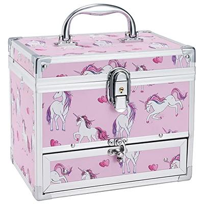 Hair Accessories Organizer, Pink Hair Accessory Jewelry Box For Girls, Portable Travel Hair Accessories Storage For Hairband Hair Ties Clips  Organiz