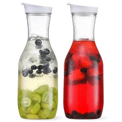 Plastic Juice Carafe With Lids, Carafes For Mimosa Bar, Drink