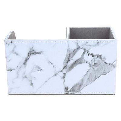 UnionBasic Desk Organizer, Multi-Functional Leather Desktop Office  Organizer, Pen Holder - Business Card/Pen/Pencil/Mobile Phone/Stationery  Holder Storage Box, Marble White - Yahoo Shopping