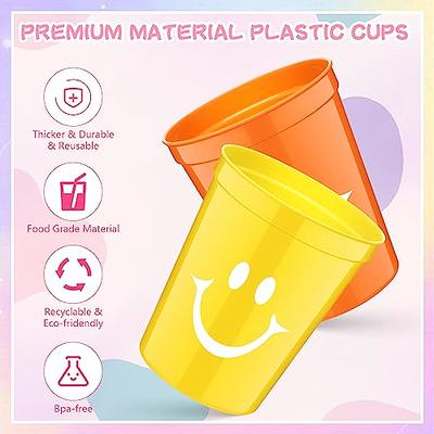 StarMar Blue Cups, [50 Pack] 16 oz Disposable Plastic Cup, Big Birthday  Party Cups