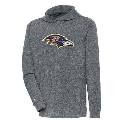 Men's Antigua White Baltimore Ravens Victory Pullover Hoodie