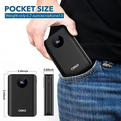 Pocket Size Power Bank 10000mah for Heated Vest,5V 2A Heated Jacket Battery  Pack,LED Display Portable Charger with Dual USB,External Battery Phone