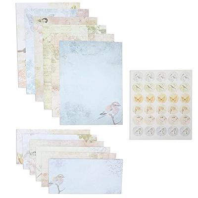 160 Packs Vintage Stationery Paper and Envelopes Set 60 Vintage Stationary  Paper for Letter Writing and 60 Envelopes 60 Stickers Double Sided Printing