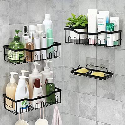 SMARTAKE Corner Shower Caddy Shower Shelf 2 Pack Adhesive Shower