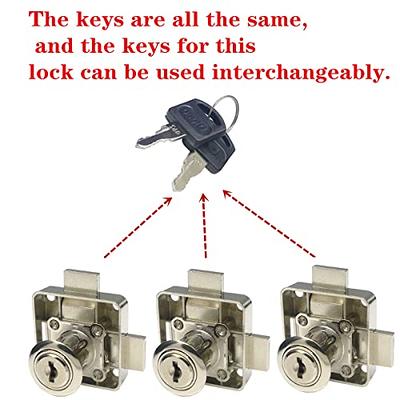 Cabinet Double Door Lock Cabinet Drawer Lock Safety Lock Double Latch Door  Lock [Mounted on Right Side Door]. for (3/5-/15mm -7/8-/22mm) Door Panels