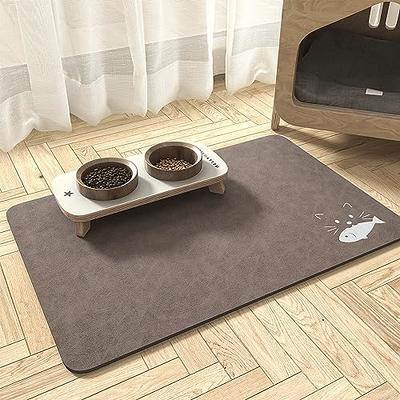 Yinuomo Dog Food Mat, Water Absorbent Pet Food Mat, Non Slip