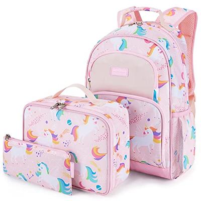 Girls Backpack for Elementary Kids School Bookbag Set Cute Unicorn  Backpacks for Girls Water Resistant