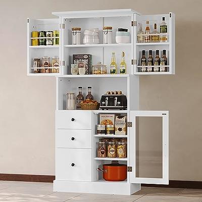 Gdrasuya10 Wall Mounted Kitchen Storage Cabinet Pantry, Wall Cabinet  Organizer Black Hanging Kitchen Pantry with Up-Flip Door Steel Kitchen  Cabinet