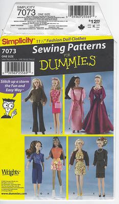 Simplicity 7073- Sewing for Dummies Doll Clothe