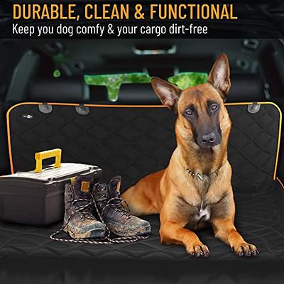 nzonpet Back Seat Extender for Dogs, Foldable Dog Car Seat Cover Hard  Bottom for Back Seat large space,Dog Hammock for Car Travel Bed,Non-Slip