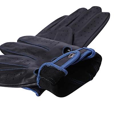 MGGM Collection Mens Touchscreen Unlined Leather Driving Gloves