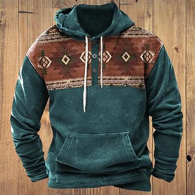 Western Hoodies Mens Aztec, Aztec Print Hoodies Mens