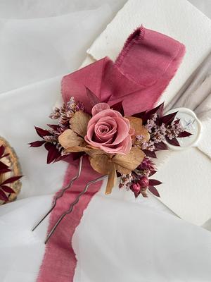 Set of 5 Blush pink hair pins Lilac flower pins Bridal hairp - Inspire  Uplift
