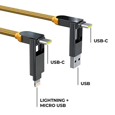 Rolling Square inCharge XL 6-in-1 Multi Charging Cable, Portable USB and  USB-C Cable with 100W Ultra-Fast Charging Power, 10 Ft/3m, Urban Black