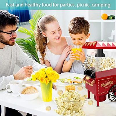 Small Popcorn Machine Popcorn Maker - Mini Electric Popcorn Popper Maker  Air Popper Small Hot Air Popcorn Popper with Measuring Cup and Removable  Lid