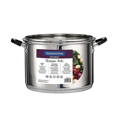 Tramontina Gourmet 6 qt. Stainless Steel Stock Pot with Glass Lid