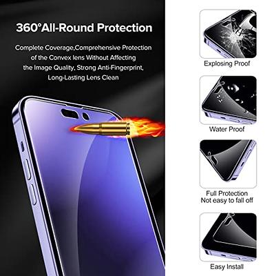 ivoler [3+3 Pack Tempered Glass for iPhone 15 Screen Protector 6.1'' [