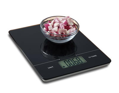 Taylor Digital Kitchen Glass Top 11lb Food Scale Black