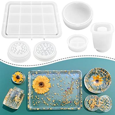 YIGWANG Rectangle Resin Tray Molds with Edges for Resin Casting, Jar Mold  with Lid and Grinder Mold, Large Silicone Rolling Tray Molds DIY Jewelry  Holder,Home Decoration - Yahoo Shopping