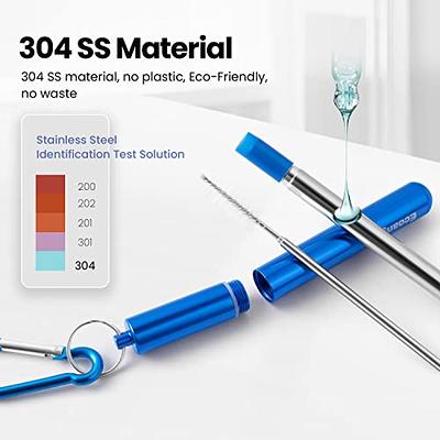 Telescopic Straw Stainless Steel in Aluminum Case