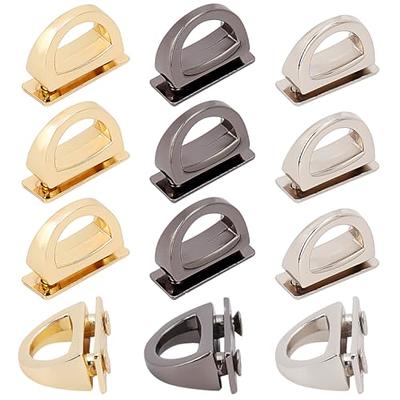 WADORN 8 Pack Suspension Clasp for Purse, 4 Colors Metal Bag Side Clip  Buckle Handbag Chain Strap Connector Hardware Wallet Clutch Lanyard Clasp  DIY