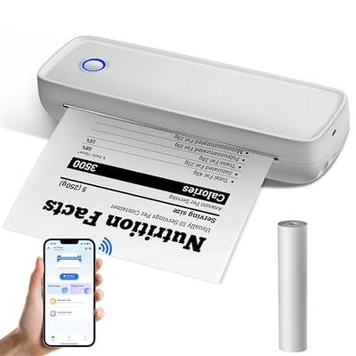  MUNBYN Portable Printer Wireless for Travel ITP01, Bluetooth  Thermal Printer, Support 8.5x11 US Letter&A4, Compatible with Android and  iOS Phone & Laptop, Inkless Printer Mobile Office(Grey) : Office Products