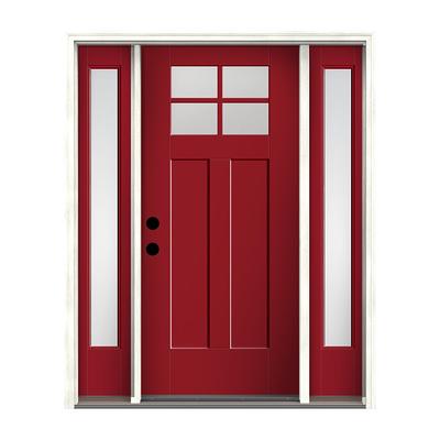 Therma-Tru Benchmark Doors Shaker 36-in x 80-in Fiberglass Craftsman  Right-Hand Inswing Ready To Paint Prehung Single Front Door with Brickmould