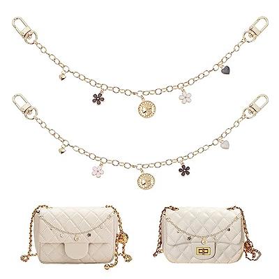 WADORN 3 Style Pearl Purse Extension Chain, 23.62 Inch Metal