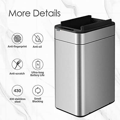 Anborry Bathroom Automatic Trash Can 2 Pack 2.2 Gallon Touchless Motion  Sensor Small Slim Garbage Can with Lid Smart Electric Narrow Waterproof  Garbage Bin for Bedroom Office Kitchen (Black) - Yahoo Shopping