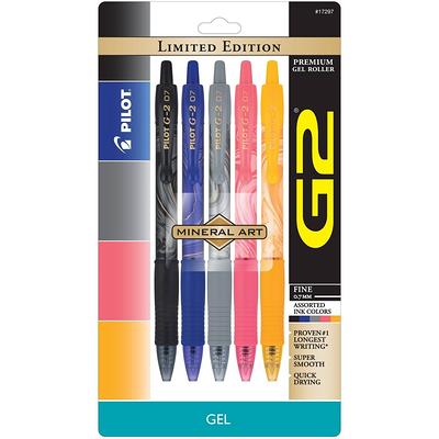 Pilot 5pk G2 Mineral Art Collection Gel Pens Fine Point 0.7mm Assorted Inks  - Yahoo Shopping