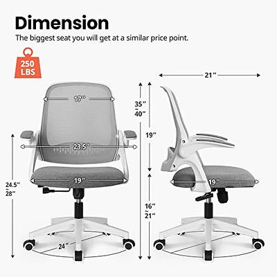 NEO CHAIR High Back Mesh Chair Adjustable Height and Ergonomic Design Home  Office Computer Desk Chair Executive Lumbar Support Padded Flip-up Armrest