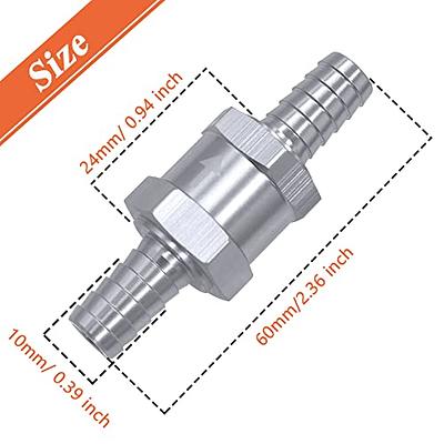Mesee 2-Pack 3/8 10mm Fuel Non Return One Way Check Valve for Fuel Line  Oil Petrol Diesel Water Aluminium Silve - Yahoo Shopping