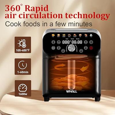 MOOSOO 24.3 Quart Air Fryer Oven, Stianless Steel Toaster Oven