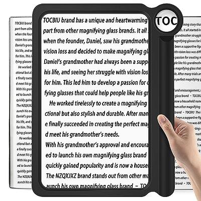 5X Full-Page Magnifying Glass for Reading, Handheld Lightweight Magnifier  Provide Large Page Viewing Area Perfect for Reading Small Prints and Low