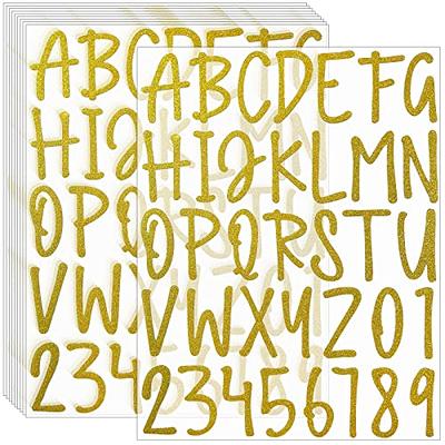 12 Sheets Alphabet Stickers Large 972 Letter Stickers, 1 inch Vinyl  Self-Adhesiv