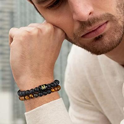 Men's Bracelet Set - Men's Beaded Bracelet - Men's Jewelry - Men's Gift