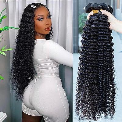 Brazilian Water Wave Human Hair Weave 4 Bundles 12 Inch 10A Grade 50g/Pc  Unprocessed Virgin Remy Hair Extensions Wet And Wavy Natural Black Color