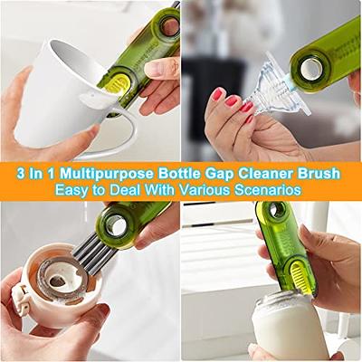 XANGNIER 3 in 1 Multipurpose Bottle Gap Cleaner Brush,3 Pack Cup