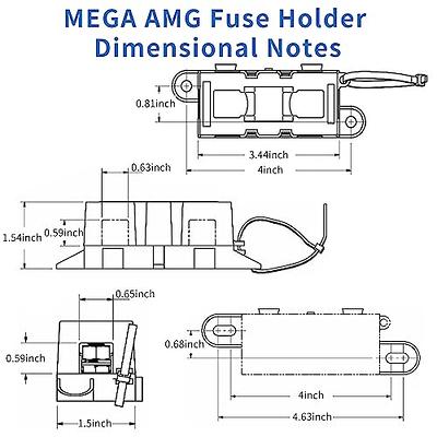  MIDI/AMI Fuse, Bolt On/Down Type, 125 AMP, AUTO MARINE, Stud Mount